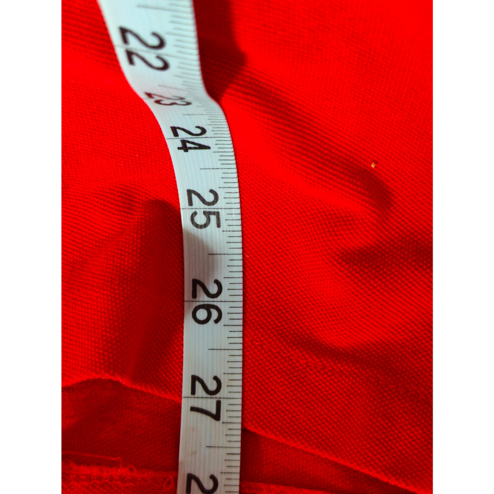 IZOD Men's Medium Slim Fit Short Sleeve Polo Shirt Red Embroidered Logo Cotton - Picture 4 of 9